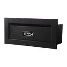 Caixa Correio techinox carta Luxo linear preta fosca 23 profundidade