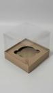 Caixa Cupcake 10x10x7cm Kraft/Branco 50 Unidades