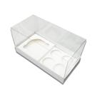 Caixa Cupcake com 4 Brigadeiros (17x9x8cm) Branco - 5 unidades - Assk - Rizzo