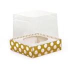 Caixa CupCake Com Tampa Transparente Com 1 Cavidade - (9 x 9 x 9 cm) Shine - 6 unidades - Cromus - Rizzo Caixa CupCake Com Tampa Transparente Com 1 Cavidade - (9 x 9 x 9 cm) Shine - 6 unidades - Cromus - Rizzo