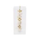 Caixa de Acrílico Decorativa Com Pedras Quartzo Branco e Dourado M