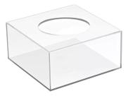 Caixa De Acrilico Para Decoração De Bolos 25X25X10 3Mm.