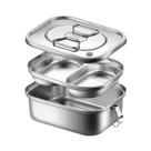 Caixa De Almoço Bento De Aço Inoxidável De Dupla Camada, Portátil E Isolada Para Armazenamento De