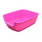 Caixa De Areia Bandeja Sanitária Gigante Para Gatos Jumbox Cor Rosa Caixa De Areia Bandeja Sanitária Gigante Para Gatos Jumbox Cor Rosa
