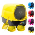 Caixa de Areia Gatos Extra Grande Banheiro Pet Fechado Kit Sanitário Bandeja Higiênica Furba Sandbox