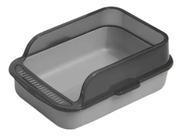 Caixa De Areia Para Gatos Com Tampa Preta Higiênica Fácil Limpeza Banheiro Para Gato Tamanho Pequeno Caixa De Areia Para Gatos Com Tampa Preta Higiênica Fácil Limpeza Banheiro Para Gato Tamanho Pequeno