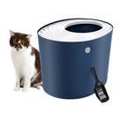 Caixa de Areia para Gatos IRIS USA - Entrada Superior com Colher - Azul/Branca