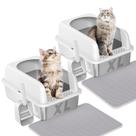 Caixa de areia para gatos Prodigen Extra Large em Aço Inoxidável, Pacote com 2 Caixa de areia para gatos Prodigen Extra Large em Aço Inoxidável, Pacote com 2