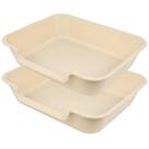 Caixa de areia para gatos Ying Tutu, pacote com 2, extra grande, 61 x 51 cm, entrada baixa Caixa de areia para gatos Ying Tutu, pacote com 2, extra grande, 61 x 51 cm, entrada baixa