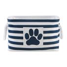 Caixa de armazenamento Bone Dry Pet Striped Paw Patch Navy Small