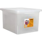 Caixa de armazenamento: caixa de arquivo Lorell Clear para cartas/arquivos legais