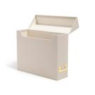 Caixa de armazenamento: caixa de arquivo SMEAD Flip Top, linho natural bege