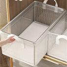 Caixa de Armazenamento Cesto de Plástico Transparente Durável Estrutura de Aço e Alças Reforçadas Empilhável p/Roupas,