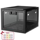 Caixa de armazenamento com fechadura Lalifebuss Combination Lock preta, 1 pacote Caixa de armazenamento com fechadura Lalifebuss Combination Lock preta, 1 pacote