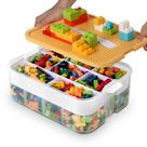 Caixa de armazenamento de brinquedos WillingHeart para Lego empilhável com placas de base