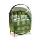 Caixa de armazenamento de cosméticos Ergocar Portable Retro Green