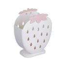 Caixa de armazenamento de talheres AKOAK Strawberry Design Plastic Creamy White