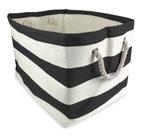 Caixa de armazenamento DII Woven Paper Dobrável Rugby Black Small