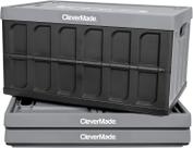 Caixa de Armazenamento Dobrável CleverMade 46L - 3 Unidades - Design Moderno Caixa de Armazenamento Dobrável CleverMade 46L - 3 Unidades - Design Moderno
