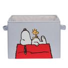 Caixa de Armazenamento Dobrável Lambs & Ivy Snoopy com Alças - 30x28x23cm
