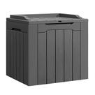 Caixa de armazenamento Flamaker Deck Box 117L de resina impermeável (cinza)