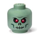 Caixa de armazenamento LEGO Iconic Storage Head Large 8,5 L verde areia