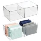 Caixa de armazenamento mDesign com 2 compartimentos de plástico sem BPA
