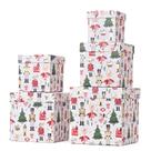 Caixa de armazenamento PAPER FAIR Christmas Nesting, conjunto de 5 tamanhos