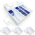 Caixa de armazenamento para cartas odjas, kit com 4 unidades, 5 fileiras, 32 x 42 x 11 cm