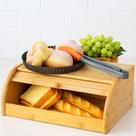Caixa De Armazenamento Para Pães Em Madeira Bambu Cesto Com Tampa Retrátil Para Bolos Frutas Porta P