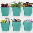 Caixa de armazenamento Pegboard Cups G.CORE Large, pacote com 6 ganchos verdes