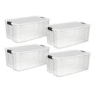 Caixa de armazenamento Sterilite 116 Qt Ultra Latch empilhável, pacote com 4