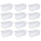 Caixa de armazenamento Sterilite 6 Qt Clear, pacote com 12 Caixa de armazenamento Sterilite 6 Qt Clear, pacote com 12