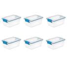 Caixa de armazenamento Sterilite Caixa de vedação de 7,5 Qt com tampa de travamento, pacote com 6