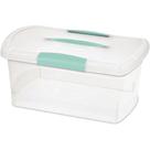 Caixa de armazenamento Sterilite Showoffs Med Nesting Clear Aquariem Blue