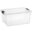 Caixa de armazenamento Superio Clear 20L de plástico com tampa empilhável