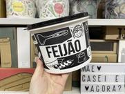 Caixa de Armazenamento Tupperware Pop Box 2 kg / 2,4 L - Preto e Branco