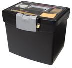 Caixa de arquivo portátil Storex 61504B02C com tampa XL preta