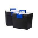 Caixa de arquivos Storex Portable com tampa de armazenamento de suprimentos XL com fechadura