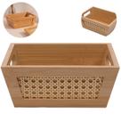 Caixa de Bambu Decorativa Organizadora Multiuso Café Mesa