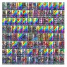 Caixa de baralho de cartas MIMI TOOU 100 unidades com cartas variadas em folha de ouro