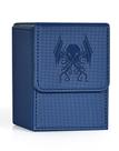 Caixa de baralho de cartas ZLCA Navy Cthulhu PU Leather para mais de 100 cartas