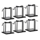 Caixa de bolo XININSUN Clear Tall 15cm com fita 20x20x23cm preta
