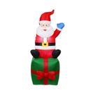 Caixa De Brinquedo Inflável Do Papai Noel, Modelo De Decoração Luminosa De Natal