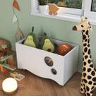 Caixa de Brinquedos com Rodízios Encanto Branco