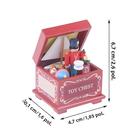 Caixa De Brinquedos Miniatura De Madeira Para Crianças, Modelo Quebra-Nozes De Natal 1:12,