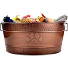 Caixa de brinquedos para cães BREKX Metal indestrutível, cobre, galvanizado, 25L