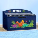 Caixa de Brinquedos Personalizada DIBSIES Creative Wonders Dinossauros Azuis