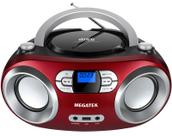 Caixa de CD Portátil MEGATEK CB-M25BT com Bluetooth - Vermelho Cereja