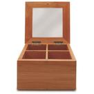Caixa De Chá 4 Divisórias Com Visor 16X15x9cm - Yoi